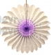 Lilac and White Fanburst Decoration (12 pcs)