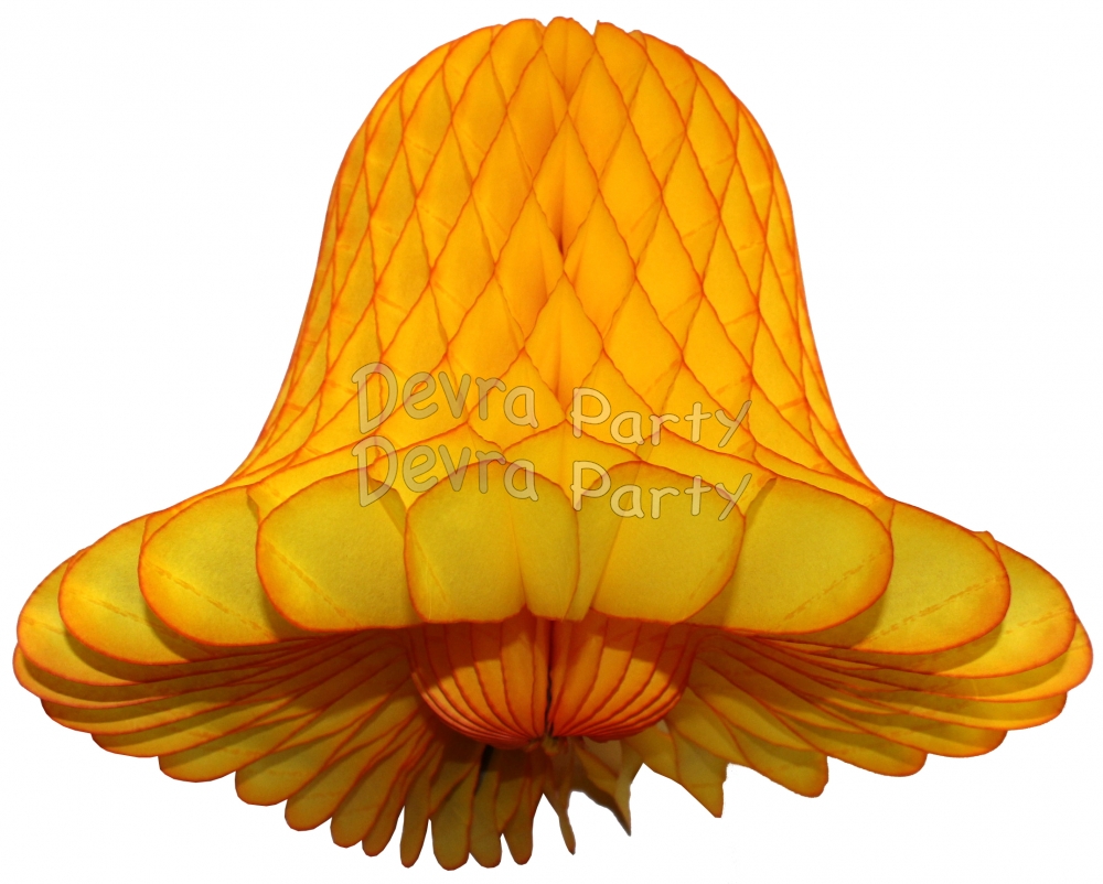 Gold Honeycomb Bells (12 Pieces) - Click Image to Close