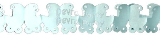 (image for) 6 Foot Tissue Paper Baby Carriage Garland (12 pcs)