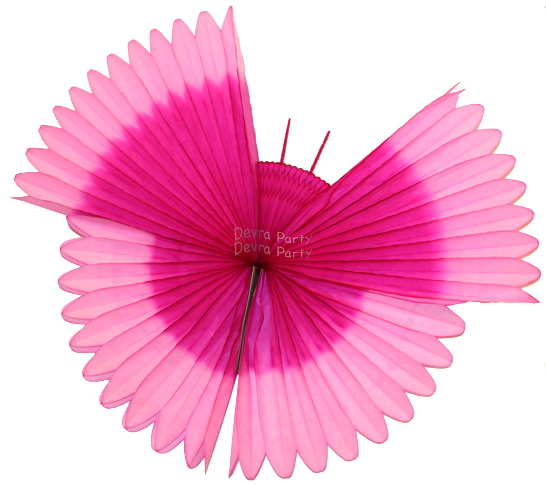 (image for) Hanging Butterfly Decoration Pink Cerise (6 pcs)