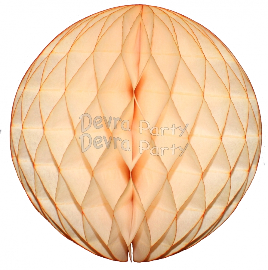 Peach Vintage Tissue Paper Ball (12 pcs) - Click Image to Close