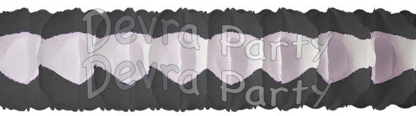 12 Foot Black Oval Garland (12 pcs) - Click Image to Close