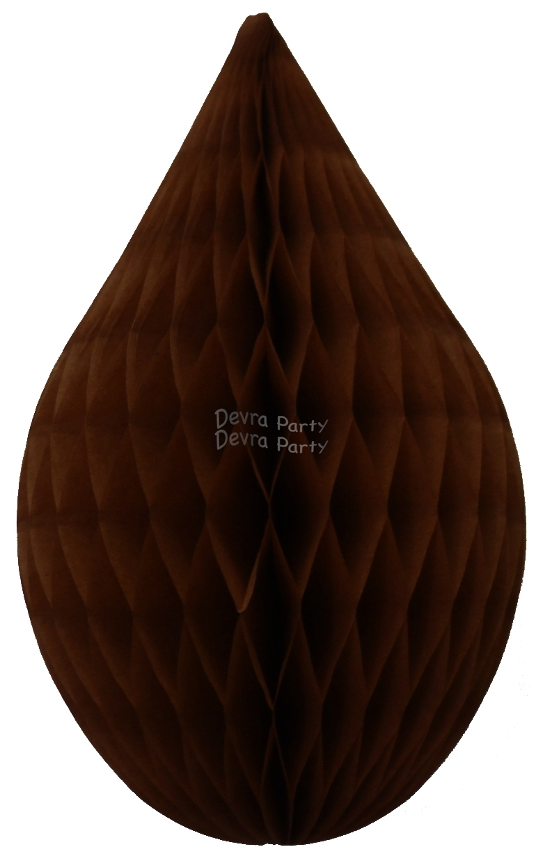(image for) 5 Inch Brown Rain Drop Ornament Decoration (12 pcs)