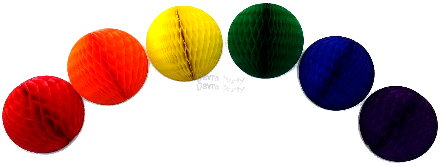 (image for) 12 Inch Rainbow Party Balls (6 balls)