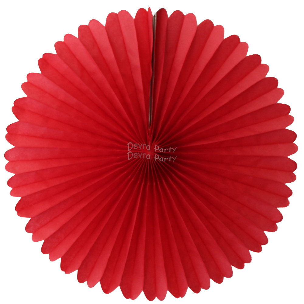 (image for) 13 Inch Fan Decorations Red (12 PCS)