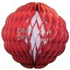 (image for) 8 Inch Puff Ball Maroon and White (12 pcs)
