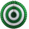 16 Inch Tissue Paper Striped Fan Green White (12 pcs)