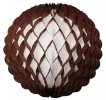 14 Inch Puff Ball Brown and White (12 pcs)