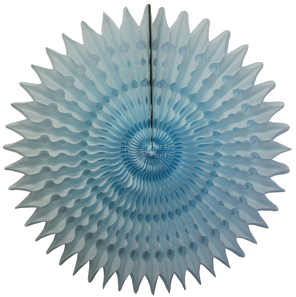 (image for) 21 Inch Tissue Fan Light Blue (12 pcs)