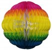 (image for) 8 Inch Rainbow Puff Ball Decoration (12 pcs)