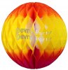 (image for) Orange/Yellow/Cerise Tissue Paper Balls (12 pcs)