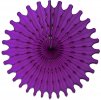 Purple 18 Inch Tissue Paper Fan (12 Pieces)