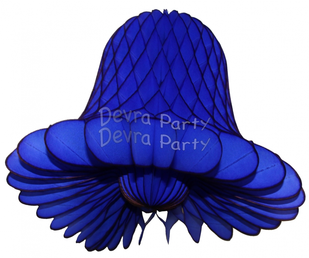 Dark Blue Honeycomb Bell (12 Pieces) - Click Image to Close