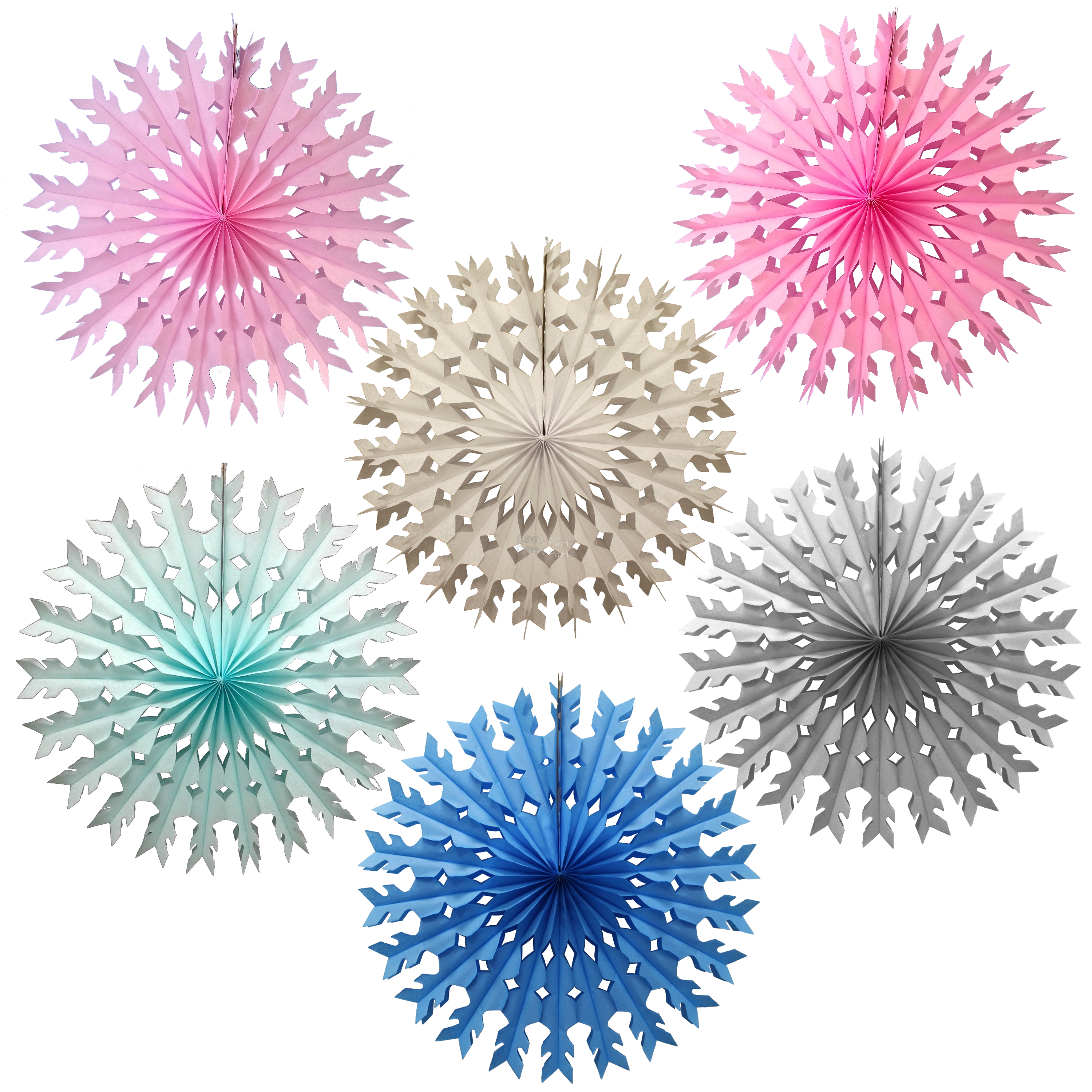 (image for) 22 Inch Tissue Paper Snowflake Decoration (12 pcs)