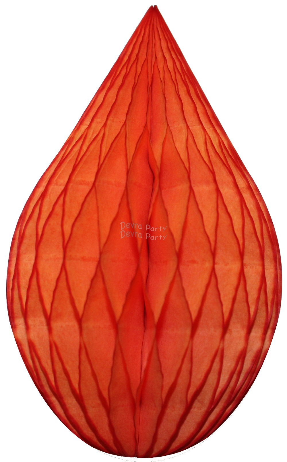 (image for) 5 Inch Orange Rain Drop Ornament Decoration (12 pcs)