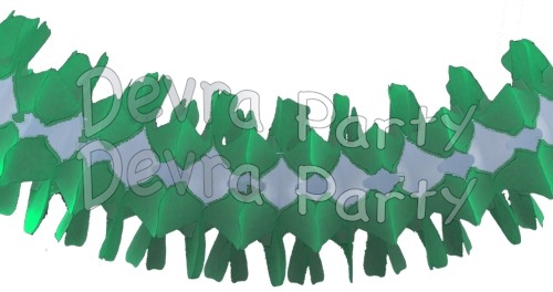 12 Foot Dark Green Spider Fringe Garland (12 pcs) - Click Image to Close