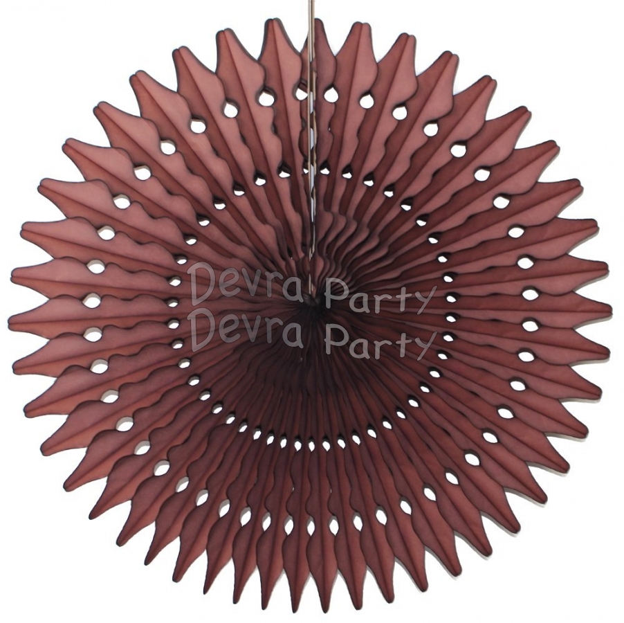 21 Inch Tissue Fan Brown (12 pcs) - Click Image to Close