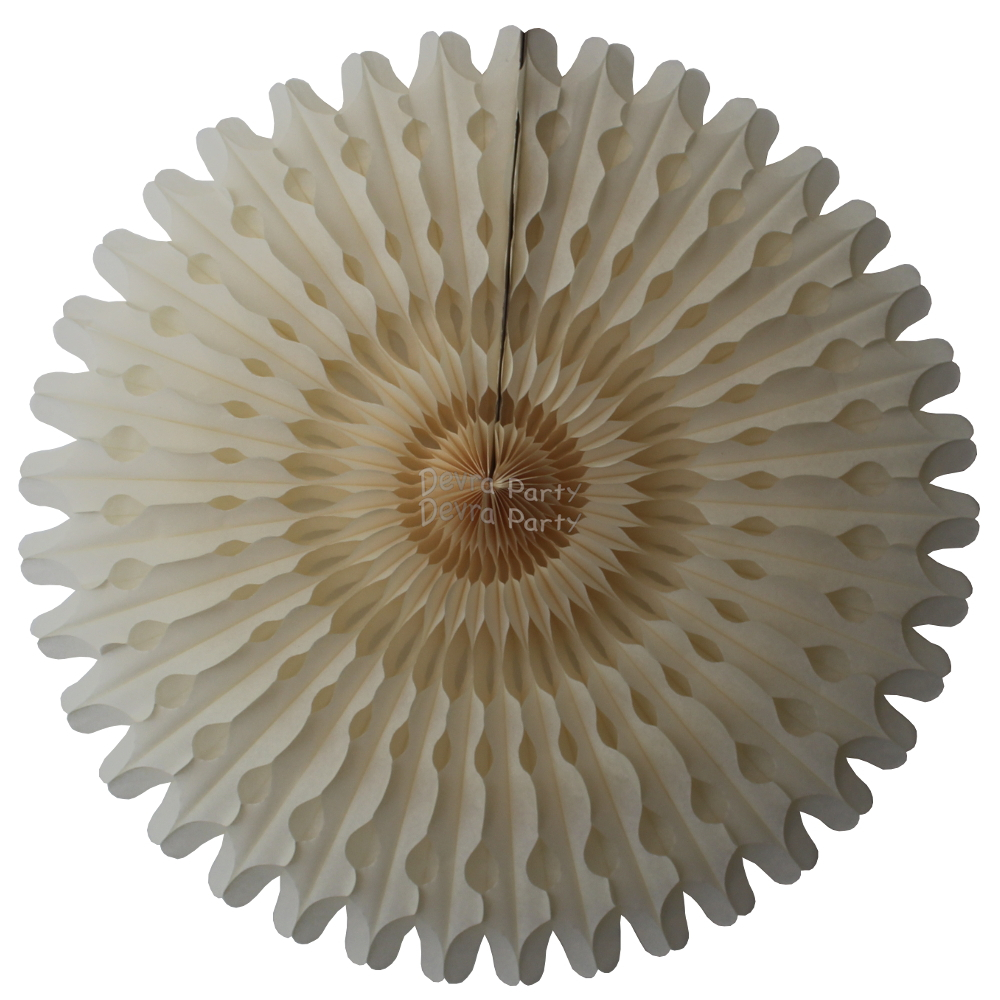 (image for) 26 Inch Tissue Fan Classic and Vintage Ivory (12 pcs)