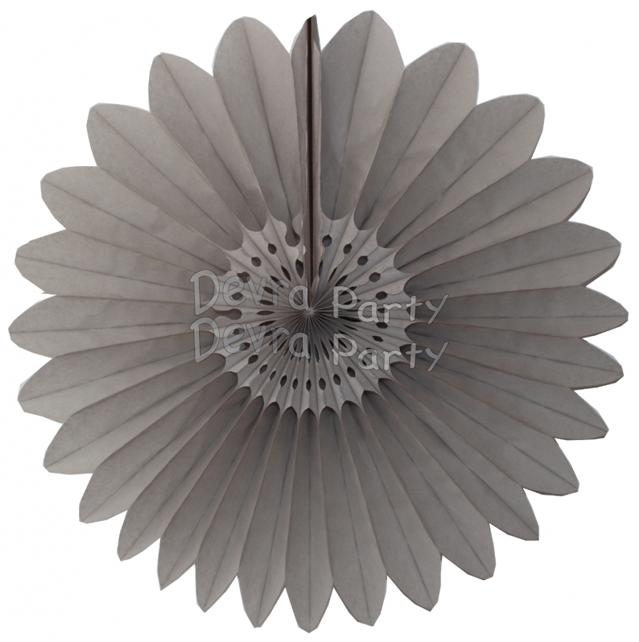 Hanging Fanburst Decoration Gray (12 pcs) - Click Image to Close