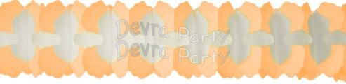 (image for) 12 Foot Cross Garland Decoration Vintage Peach & White (12 pcs)