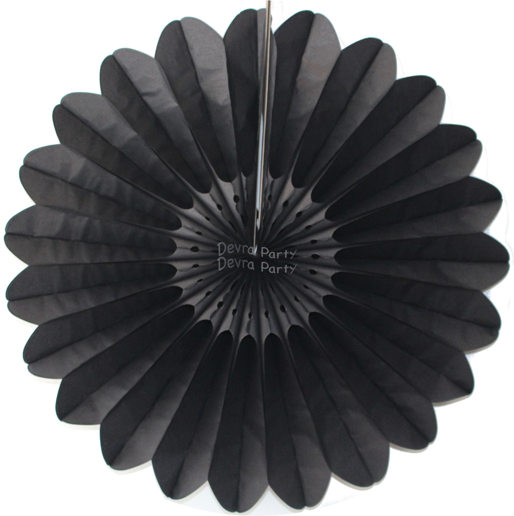 (image for) Tissue Fanburst Decoration Black (12 pcs)