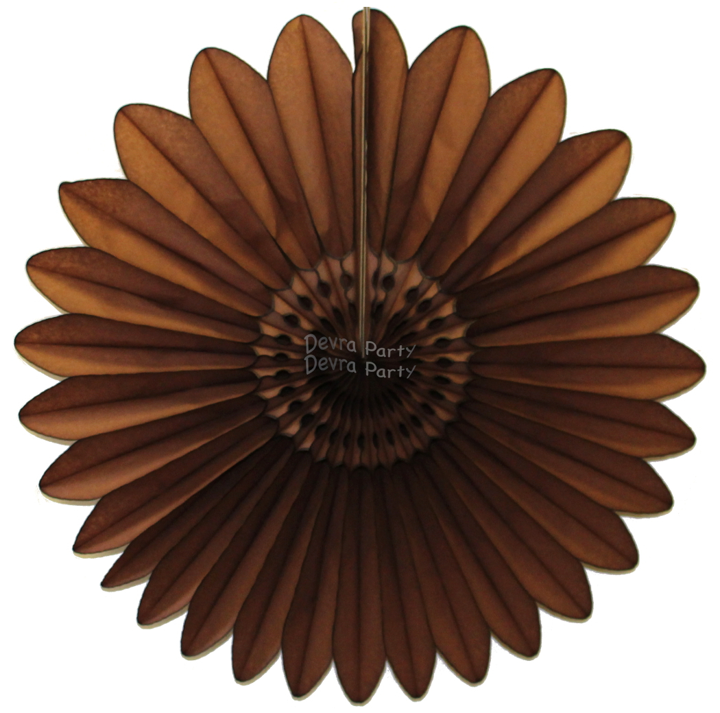 (image for) Tissue Fanburst Decoration Brown (12 pcs)