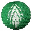 (image for) 14 Inch Puff Ball Dark Green and White (12 pcs)