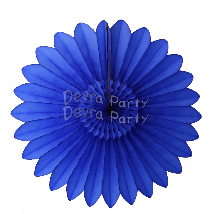 Dark Blue Tissue Paper Fanburst (12 pieces) - Click Image to Close