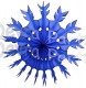 15 Inch Dark Blue Tissue Paper Snowflake Decoration (12 pcs)