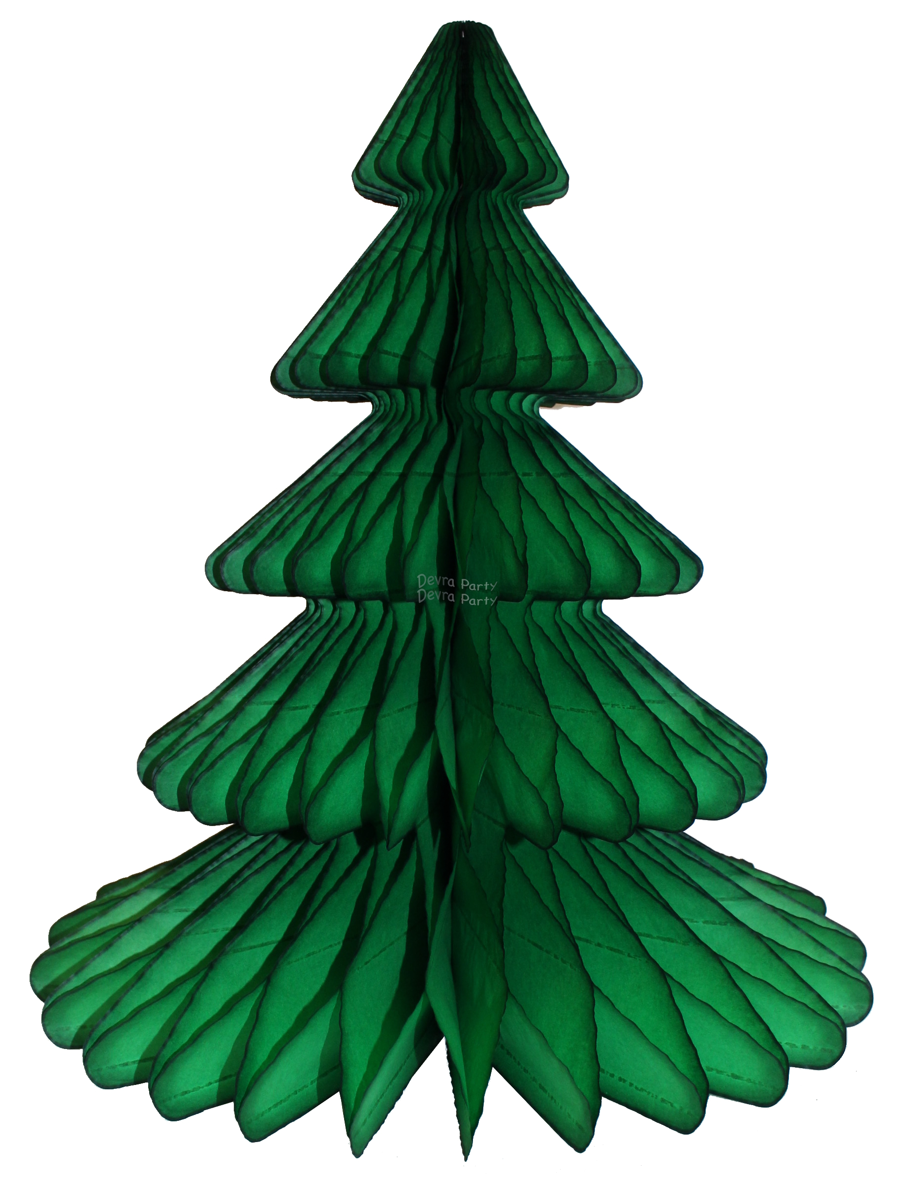 (image for) 17 Inch Honeycomb Tissue Paper Tree- Classic Dark Green (12 pcs)