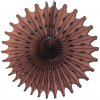 Brown 18 Inch Tissue Paper Fan (12 Pieces)