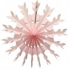 15 Inch Light Pink Tissue Paper Snowflake Decoration (12 pcs)