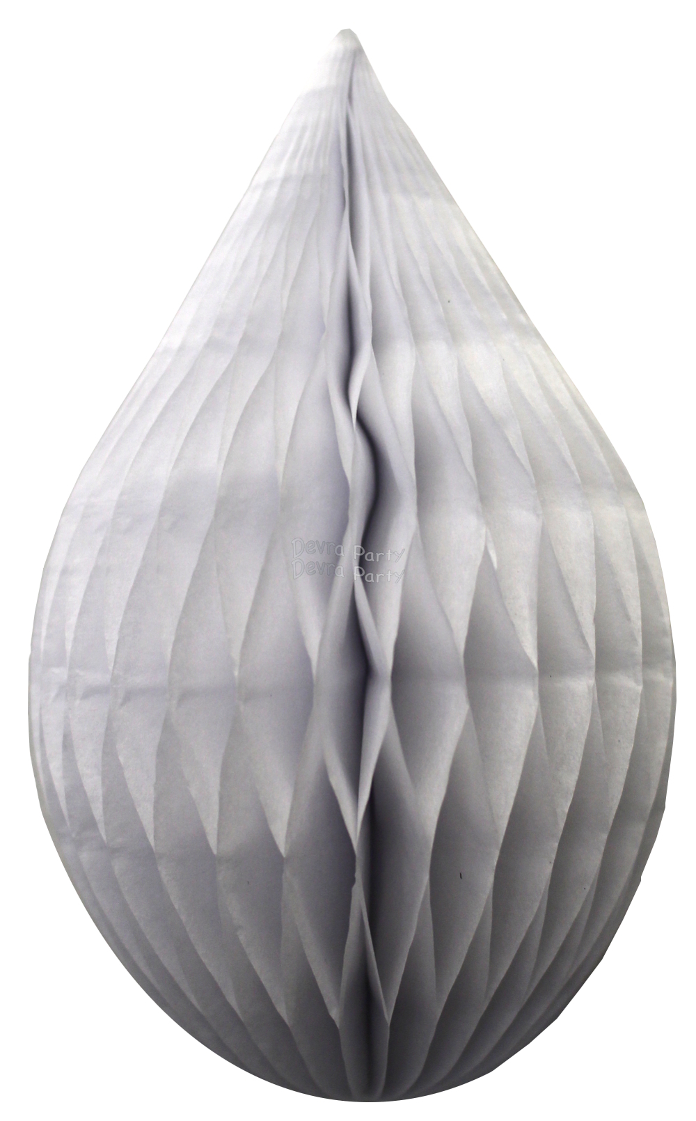(image for) 5 Inch White Rain Drop Ornament Decoration (12 pcs)