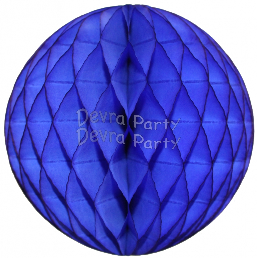 Dark Blue Honeycomb Tissue Ball (12 pcs) - Click Image to Close