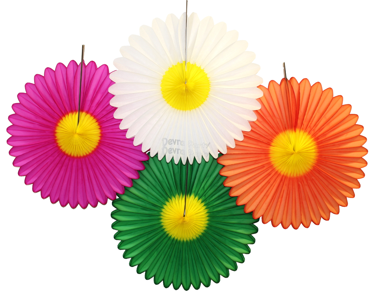 (image for) 20 Inch Honeycomb Decoration Daisy Fan (12 pcs)