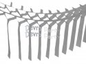 (image for) Gray Streamer Garland Decoration (12 pcs)