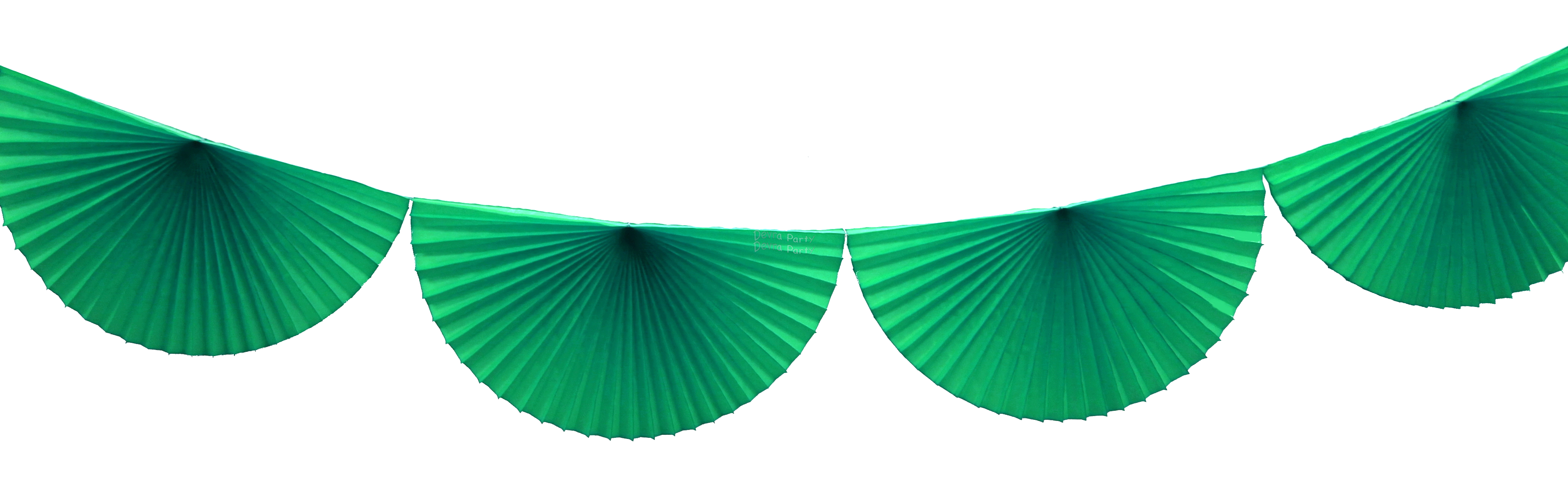 (image for) Light Green 10 Foot Bunting Fan Garland (12 pcs)