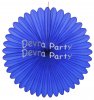(image for) 27 Inch Dark Blue Tissue Paper Deluxe Fan (12 pcs)