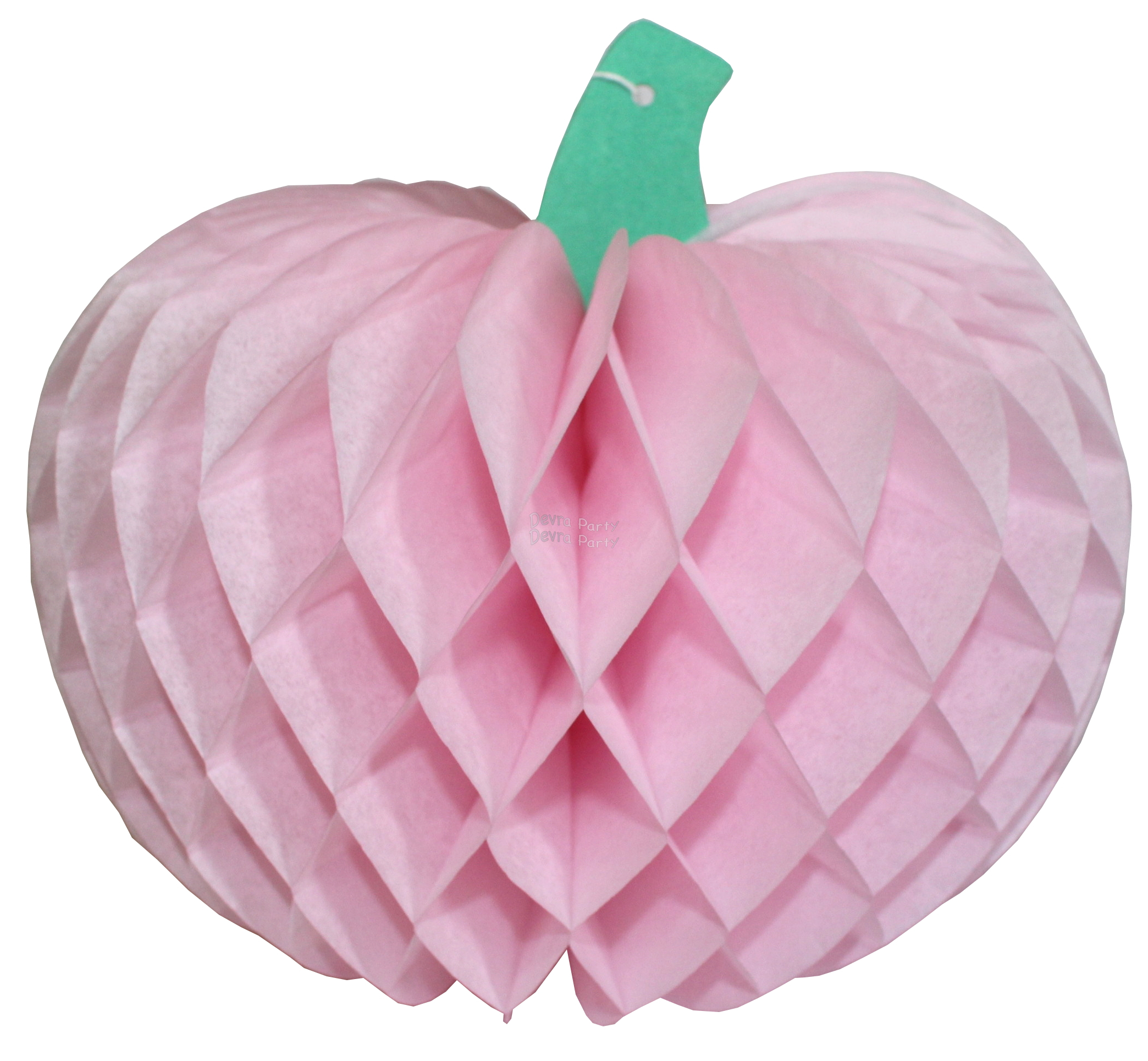 (image for) Tissue Paper Pumpkin Decoration, 10 Inch, Light Pink (12 pcs)
