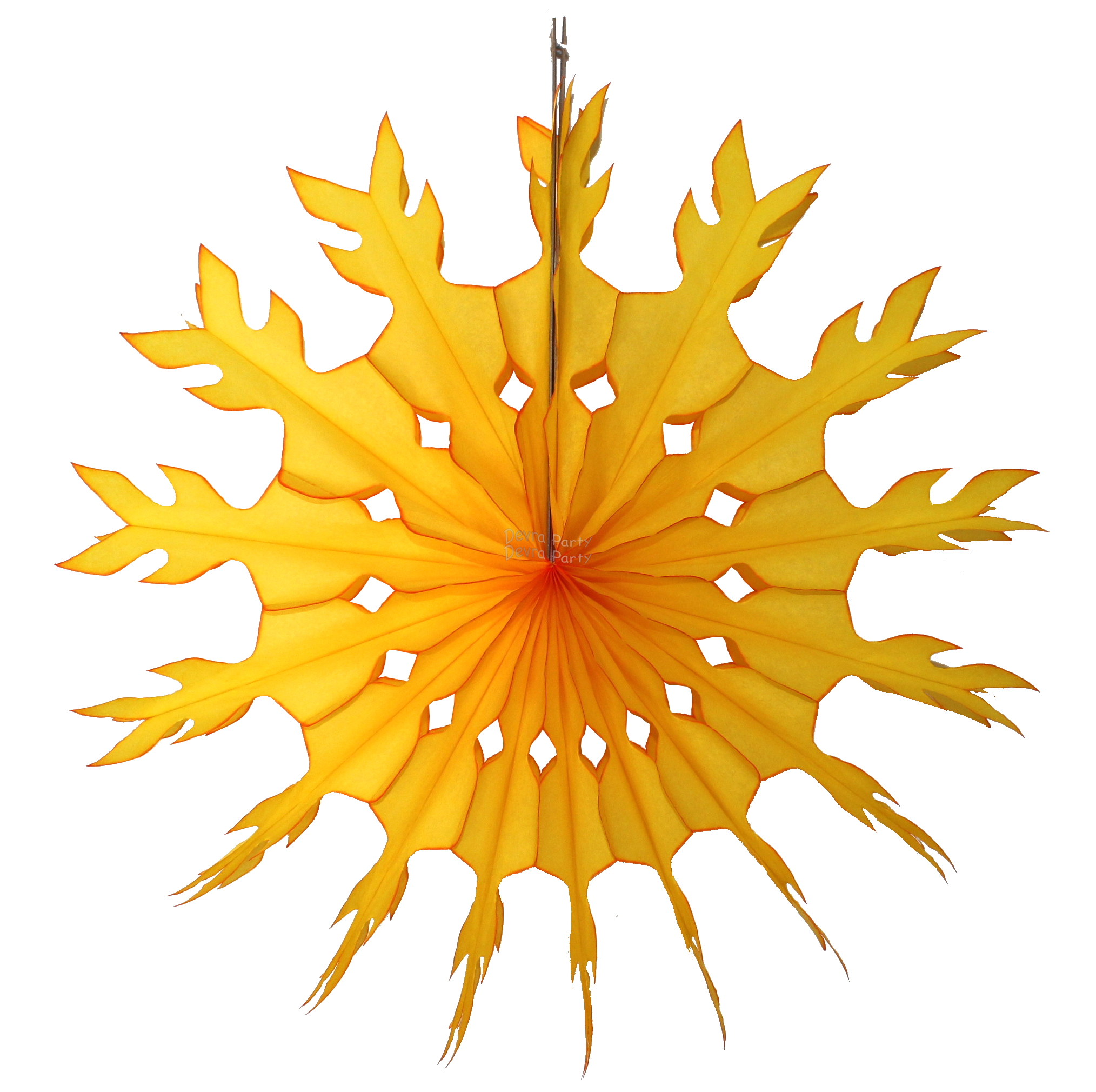 (image for) 15 Inch Gold Tissue Paper Snowflake Decoration (12 pcs)