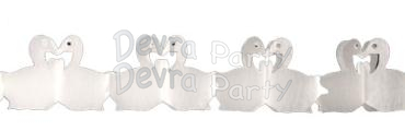(image for) 6 Foot Tissue Paper Swan Garland (12 pcs)