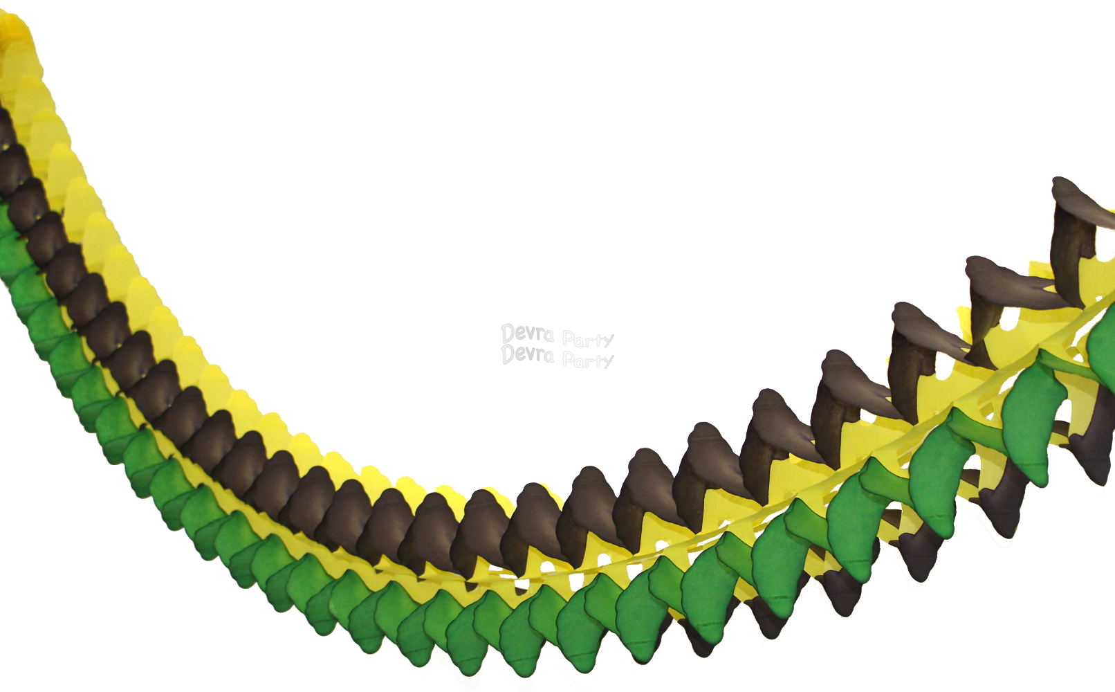 (image for) 12 Foot Jamaican Cross Garland - Black Yellow Green (12 pcs)