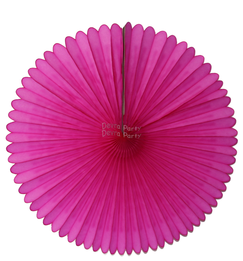 (image for) 13 Inch Fan Decorations Cerise (12 PCS)