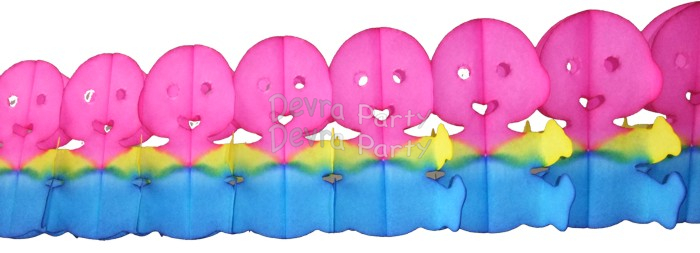 (image for) 6 Foot Baby Garland Multi Colored (12 pcs)