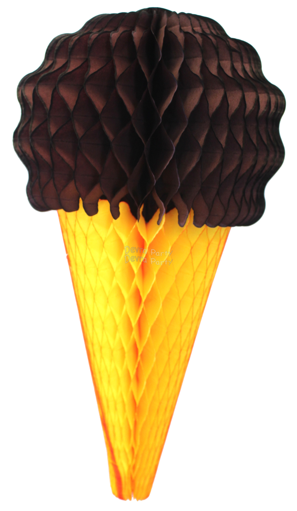 (image for) Brown 20 Inch Tissue Paper Ice Cream Cones (6 pieces)