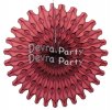 (image for) Maroon 18 Inch Hanging Party Fans (12 pieces)