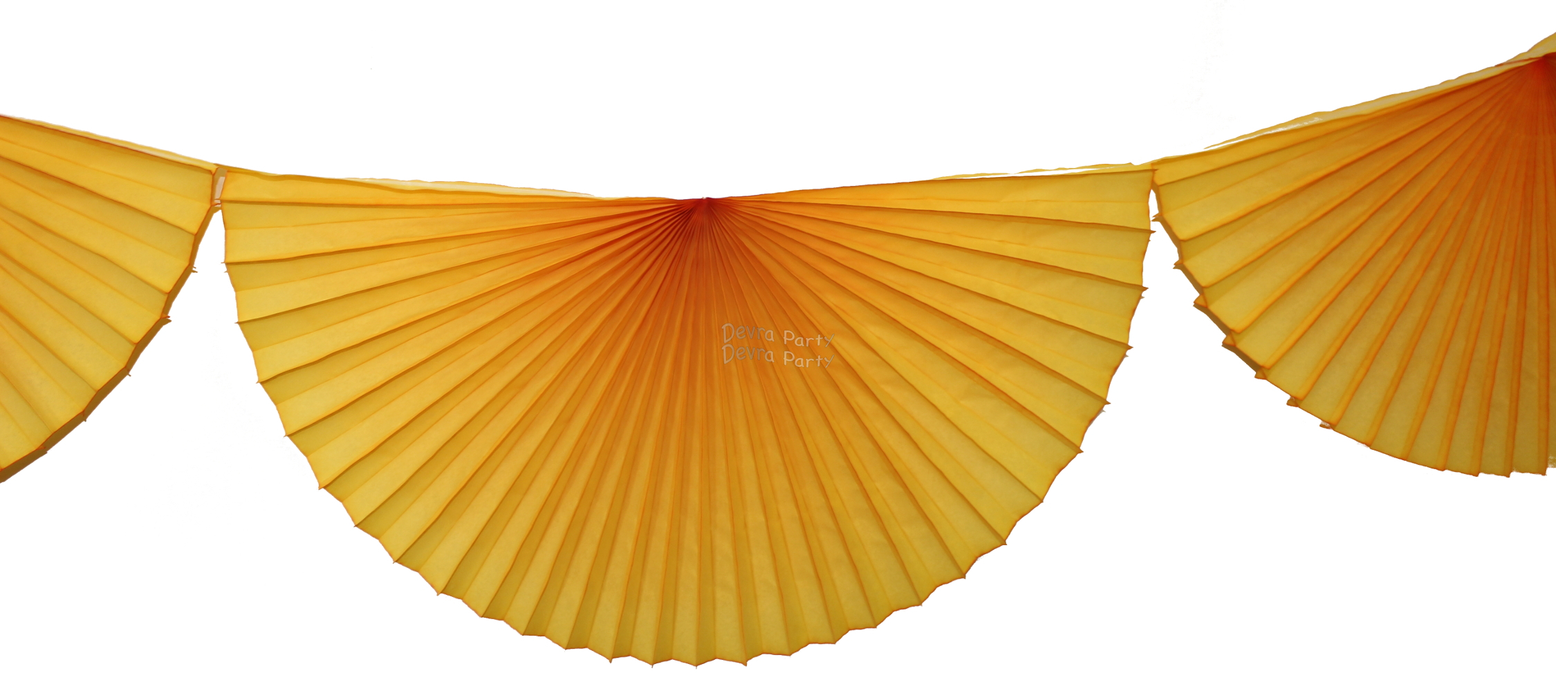 (image for) Gold 10 Foot Bunting Fan Garland (12 pcs)