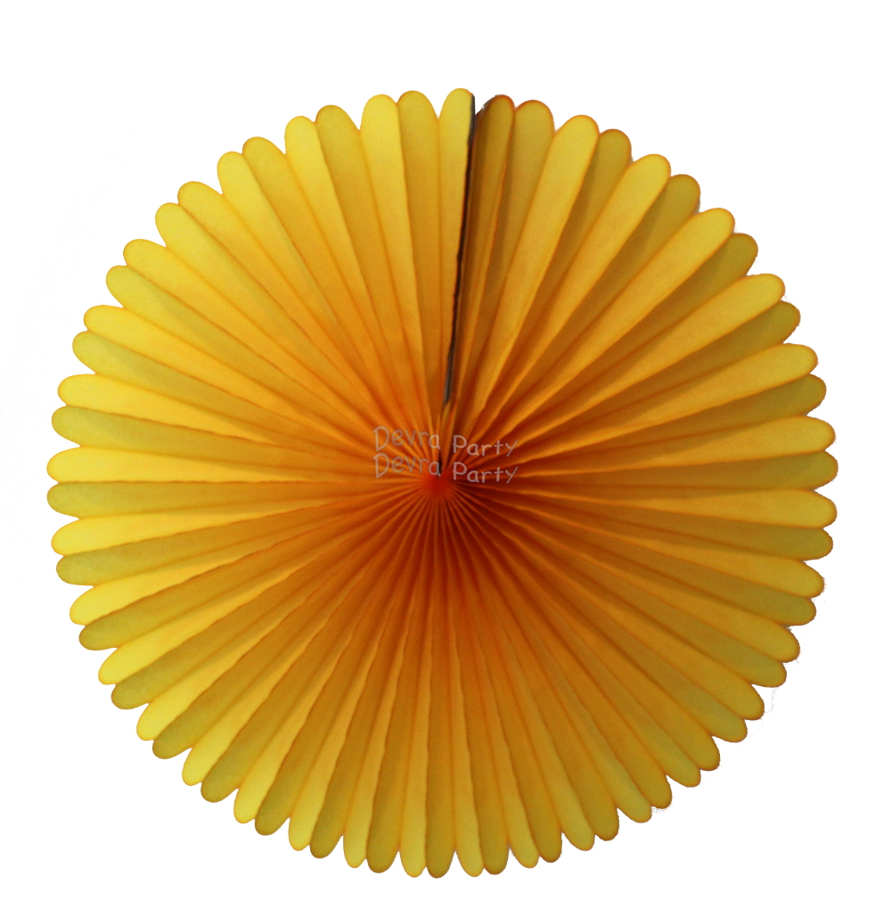 (image for) 13 Inch Fan Decorations Gold (12 PCS)