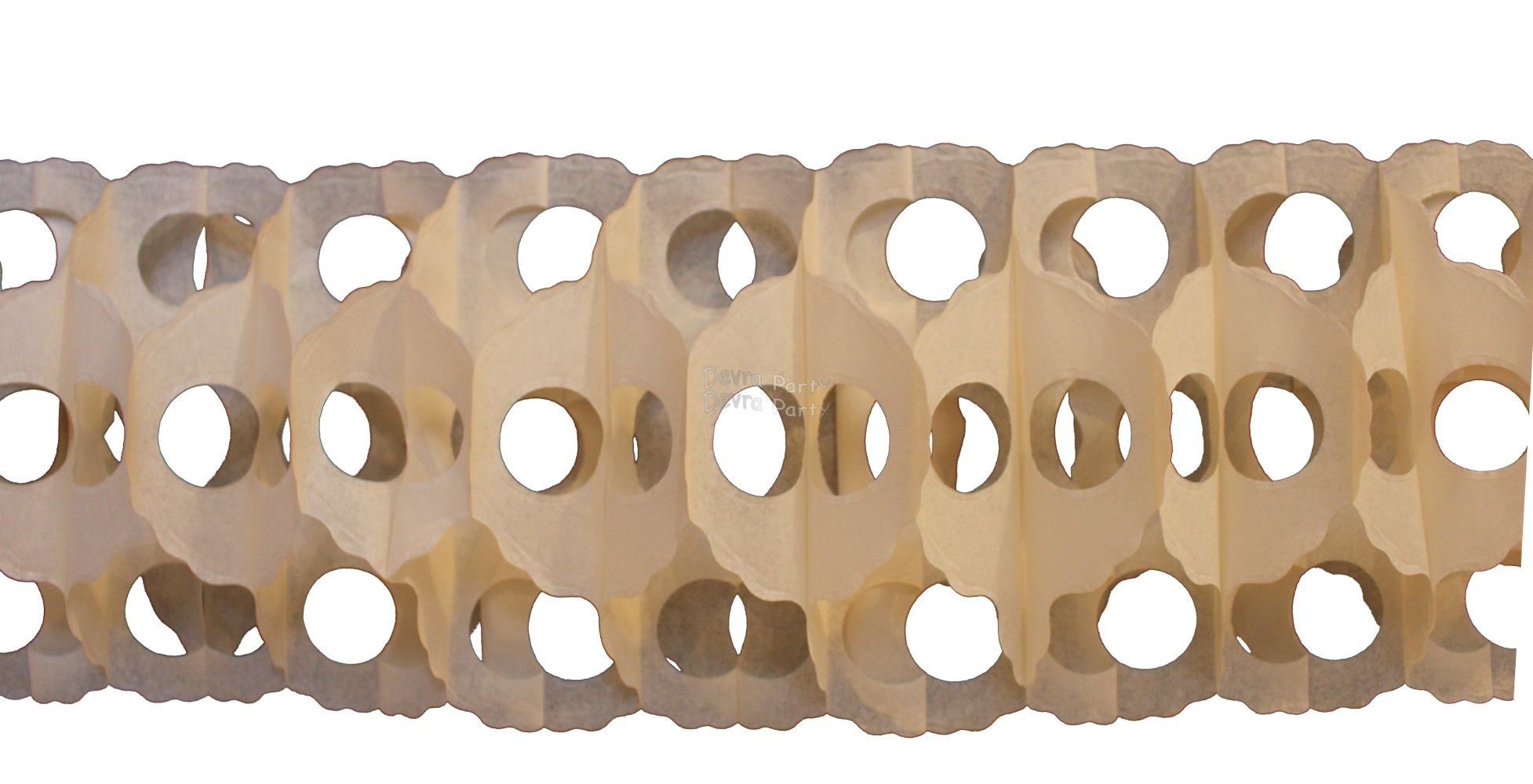 (image for) Ivory Full Tissue Garland, 12 ft. (12 pcs)