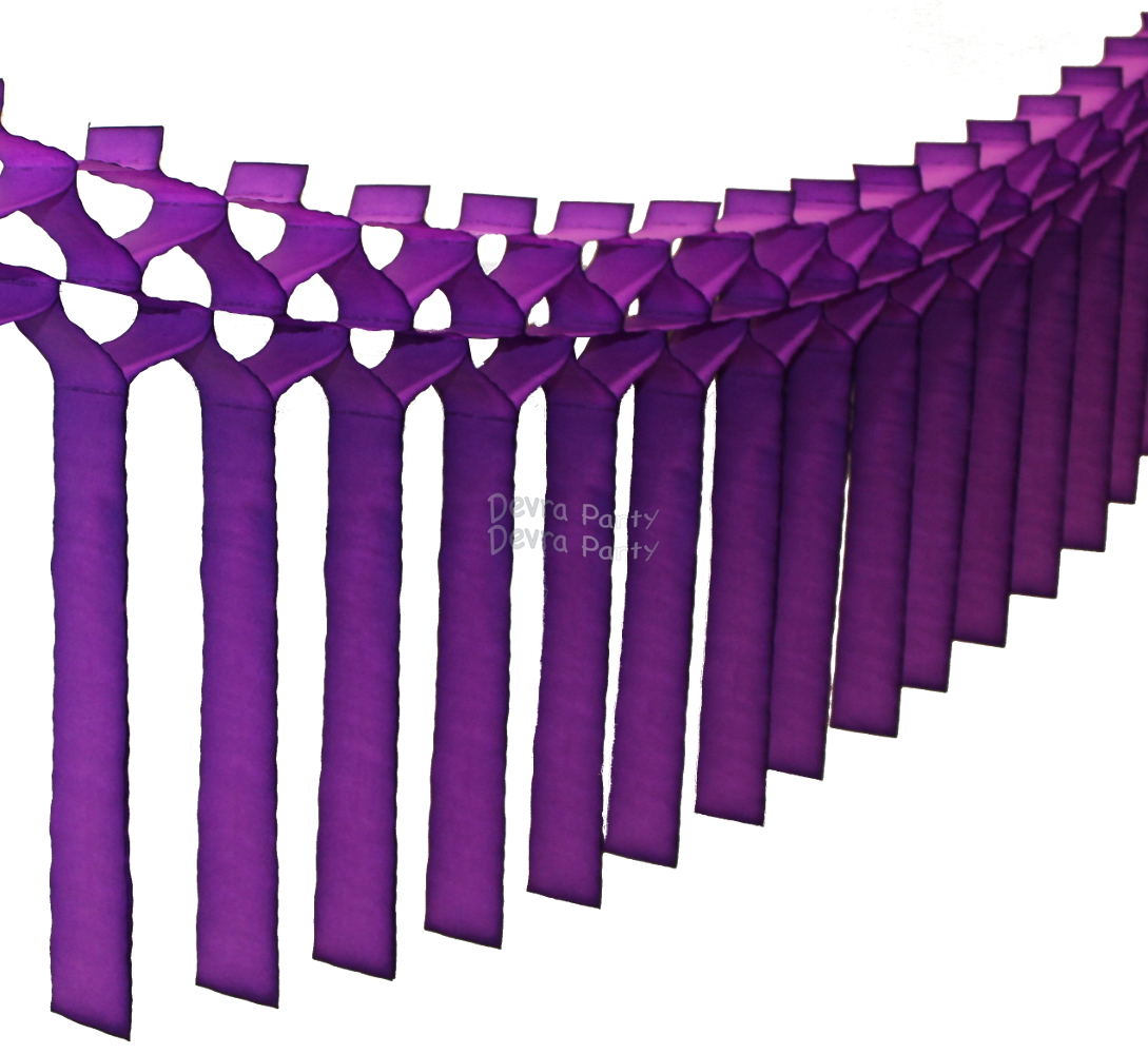 (image for) Purple Streamer Garland Decoration (12 pcs)